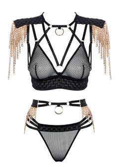 Baed Stories Golden Army Golden Power Lingerie Set - Roleplay Lingerie - Avec Amour Sexy Lingerie