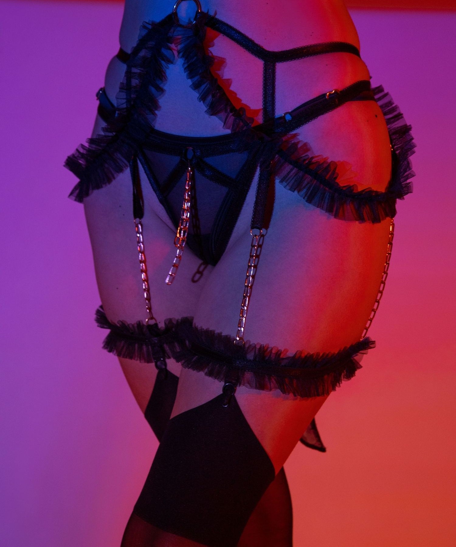 Baed Stories Savage Power - Empress Erotic Harness BDSM Bodysuit Lingerie Set - Sexy Lingerie