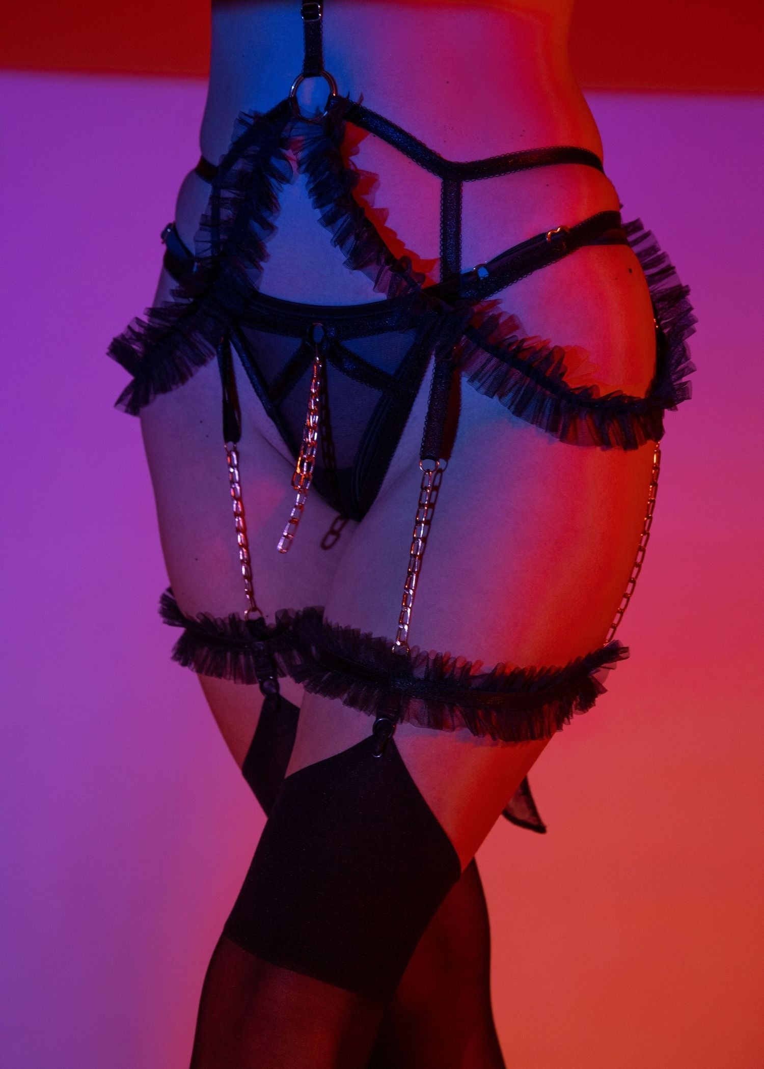 Baed Stories Savage Power - Empress Erotic Harness BDSM Bodysuit Lingerie Set - Sexy Lingerie