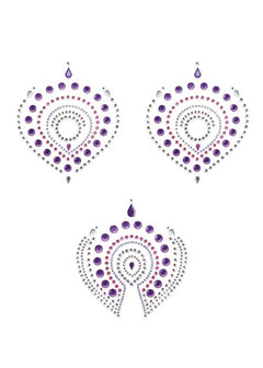 Bijoux Indiscrets Flamboyant Body Jewellery (Purple/Pink) - Nipple Sticker, Nipple Cover | Avec Amour Lingerie Accessory