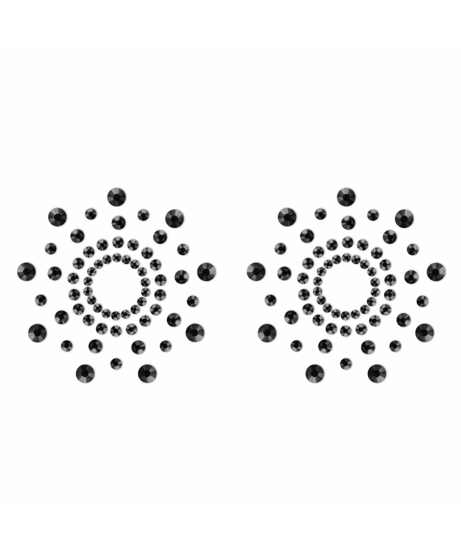 Bijoux Indiscrets Mimi Black Rhinestone Pasties - Nipple Stickers - Lingerie Accessories
