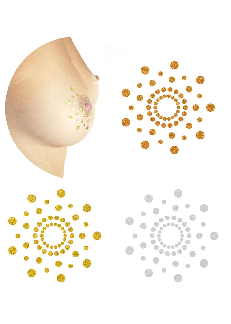 Bijoux Indiscrets Mimi Metallic Skin Nipple Tattoo (Silver, Gold, Rose Gold) | Avec Amour Sexy Lingerie