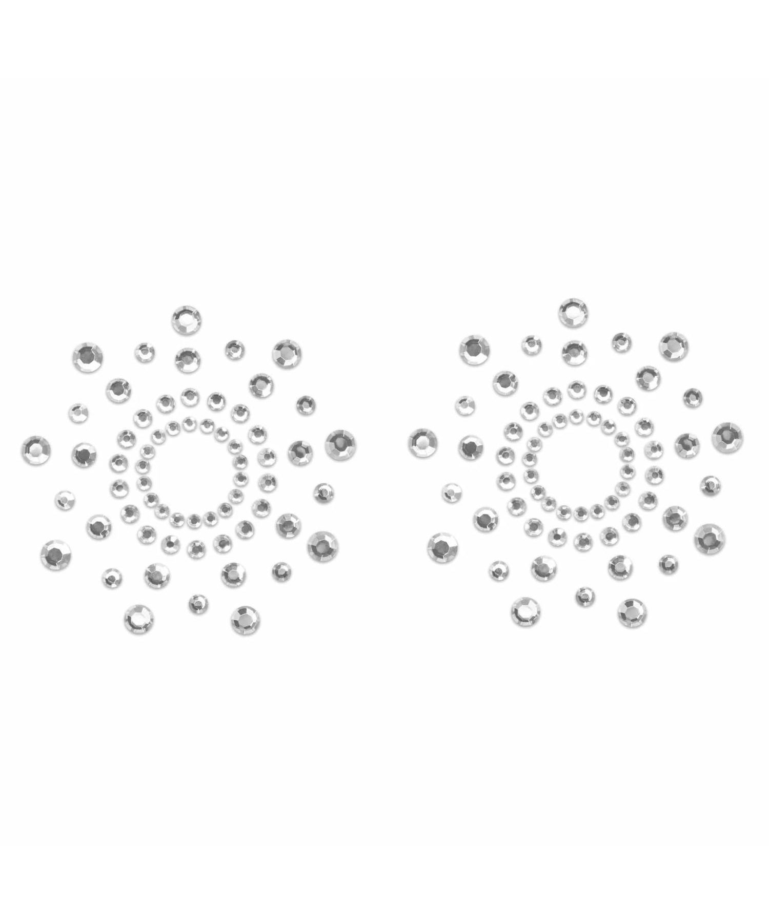 Bijoux Indiscrets Mimi Silver Rhinestone Pasties - Nipple Stickers - Lingerie Accessories