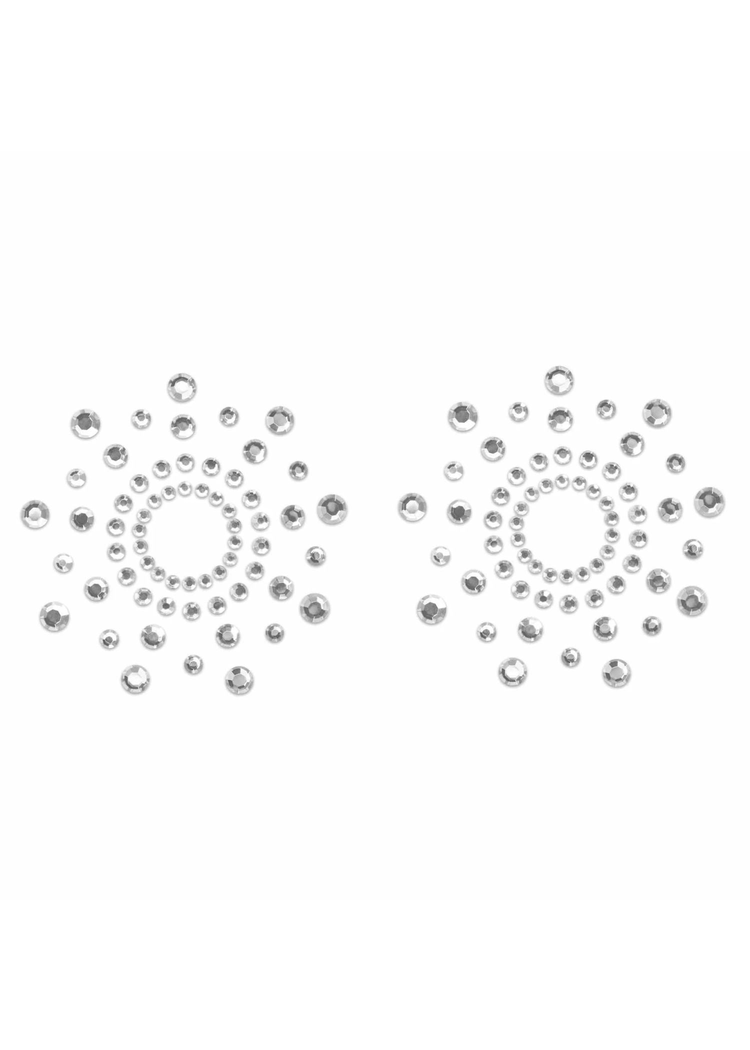 Bijoux Indiscrets Mimi Silver Rhinestone Pasties - Nipple Stickers - Lingerie Accessories