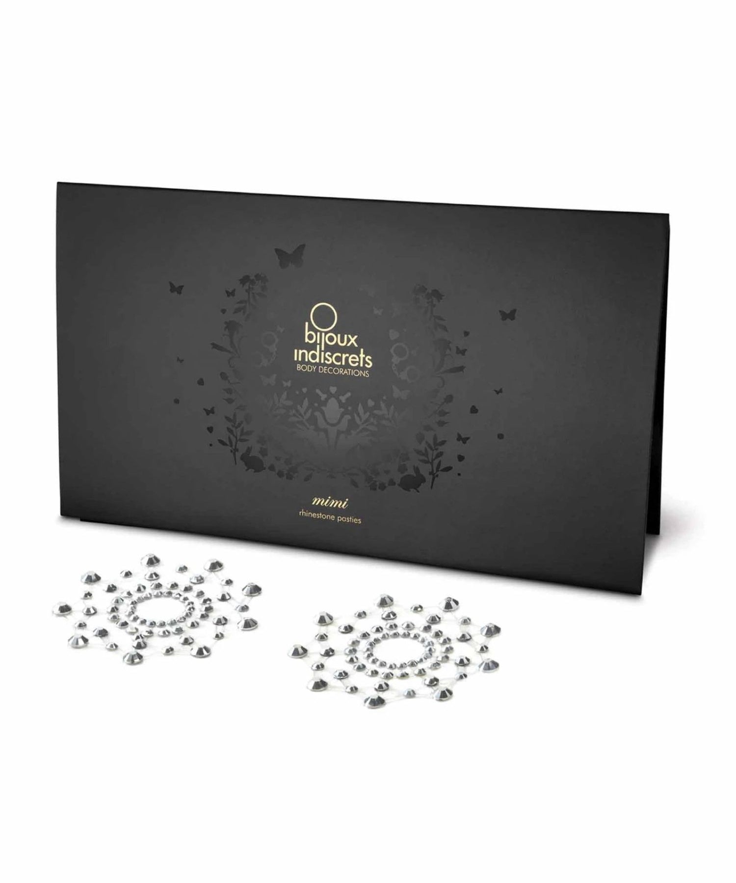 Bijoux Indiscrets Mimi Silver Rhinestone Pasties - Nipple Stickers - Lingerie Accessories