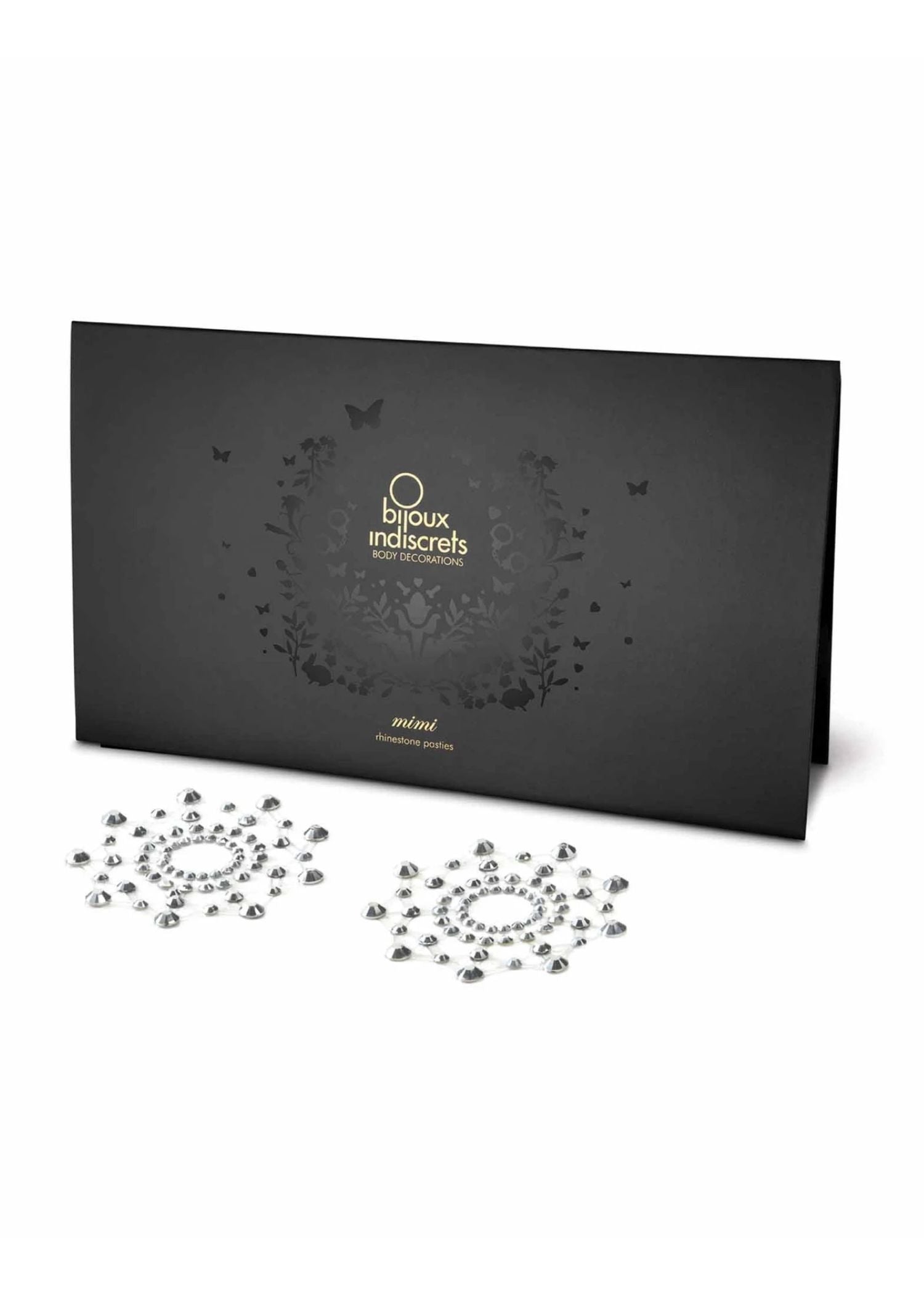 Bijoux Indiscrets Mimi Silver Rhinestone Pasties - Nipple Stickers - Lingerie Accessories