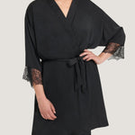 Bluebella Alanna Kimono (Black) - Luxury Loungewear | Avec Amour Lingerie