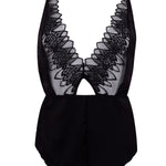 Bluebella Alina Black Embroidery Mesh Teddy - Luxury Lingerie, Sexy Lingerie - Avec Amour Online Boutique