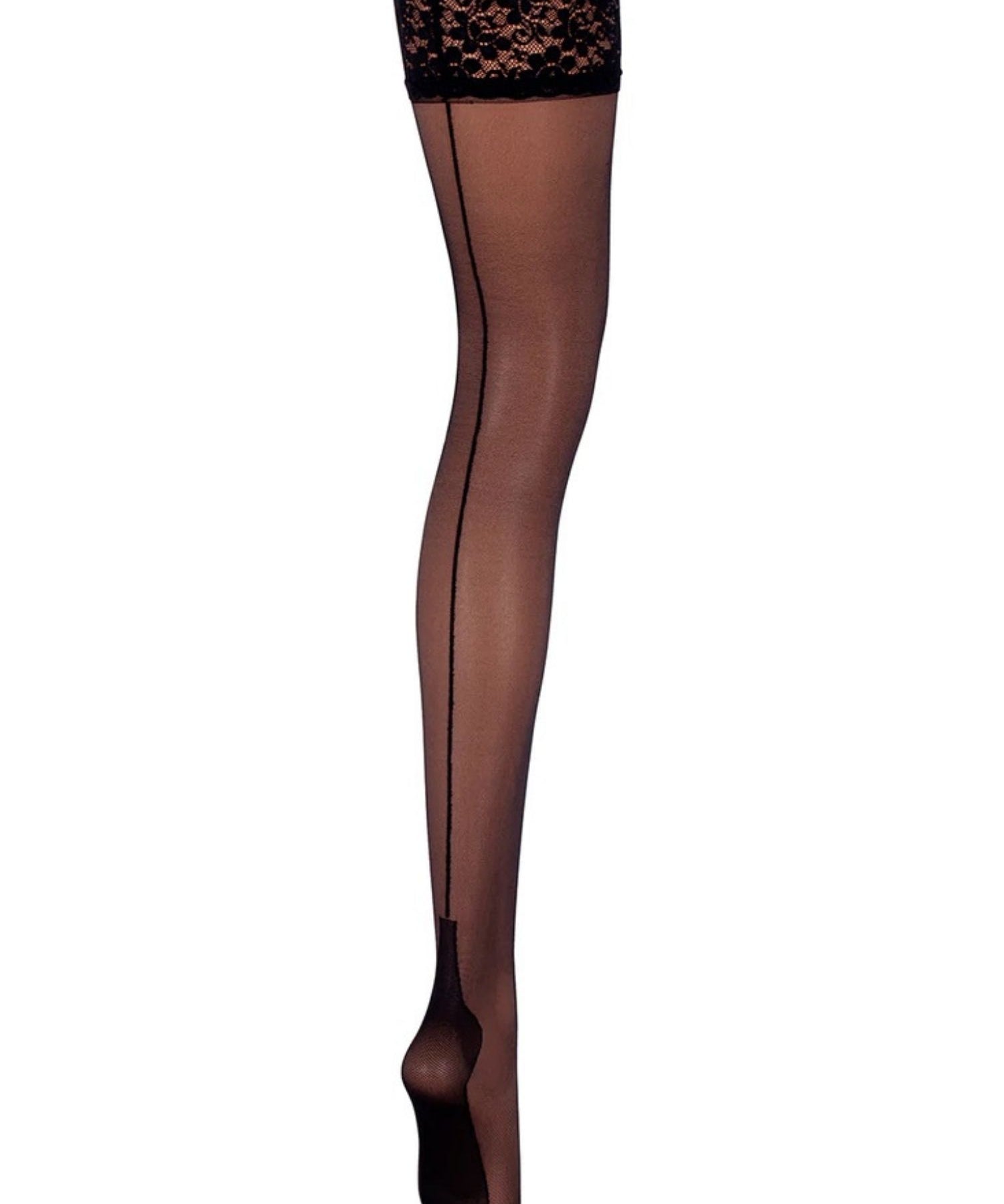 Bluebella Lace Top Hold Ups (Black) - Avec Amour Lingerie Hosiery, Stockings
