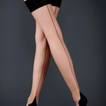 Bluebella Plain Stop Stockings (Sheer / Black) - Avec Amour Lingerie Sexy Hosiery, Stockings