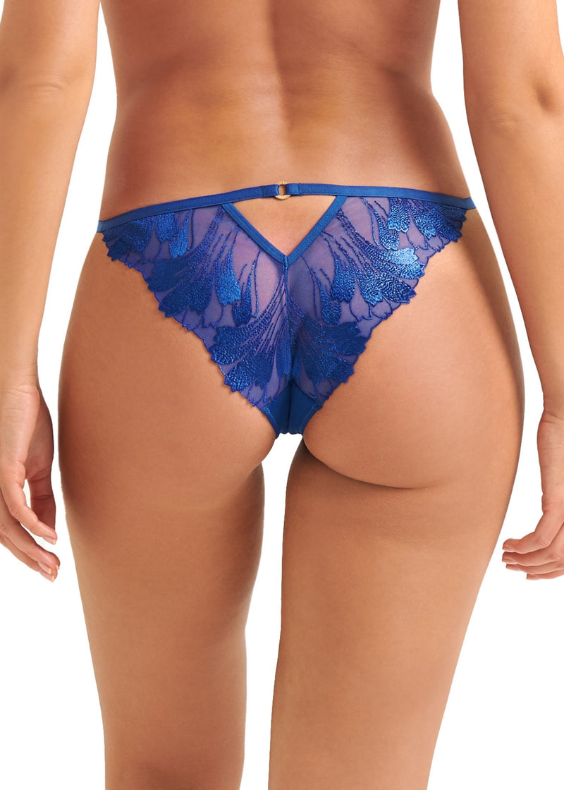 Bluebella Colette Brief - Blue Embroidery | Avec Amour Sexy Lingerie