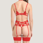 Bluebella Colette Suspender Harness (Tomato Red) - Detachable Harness | Avec Amour Sexy Lingerie