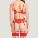 Bluebella Colette Suspender Harness (Tomato Red) - Detachable Harness | Avec Amour Sexy Lingerie