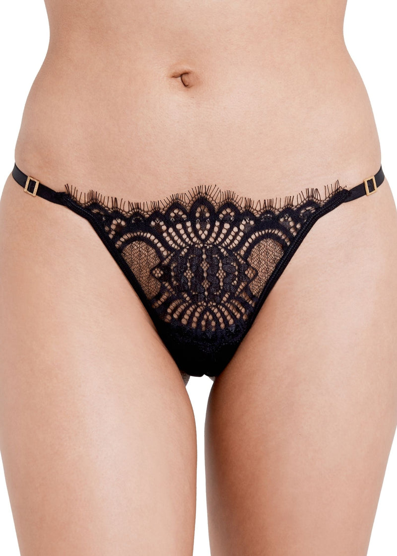 Bluebella Fenella Black Lace Thong | Sexy Lingerie
