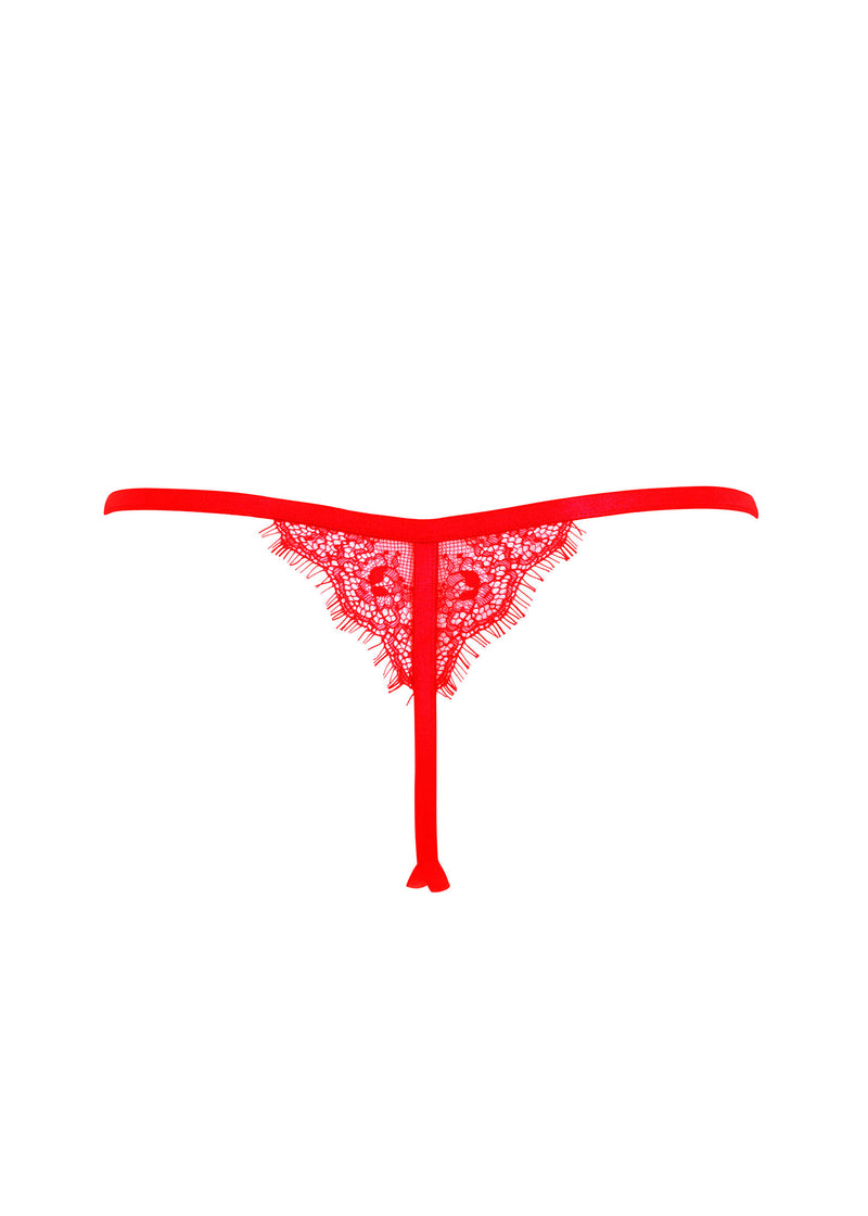 Bluebella Grace Thong (Tomato Red) - Red Lace G-String | Avec Amour Sexy Lingerie