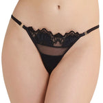 Bluebella Ina Open Back Brief - Black Mesh Peephole Panty - Sexy Lingerie