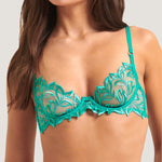 Bluebella Isadora Bra (Columbia Green) - Underwired Lace Embroidery | Avec Amour Luxury Lingerie