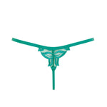 Bluebella Isadora Thong (Columbia Green) - Lace Embroidery Underwear | Avec Amour Luxury Lingerie