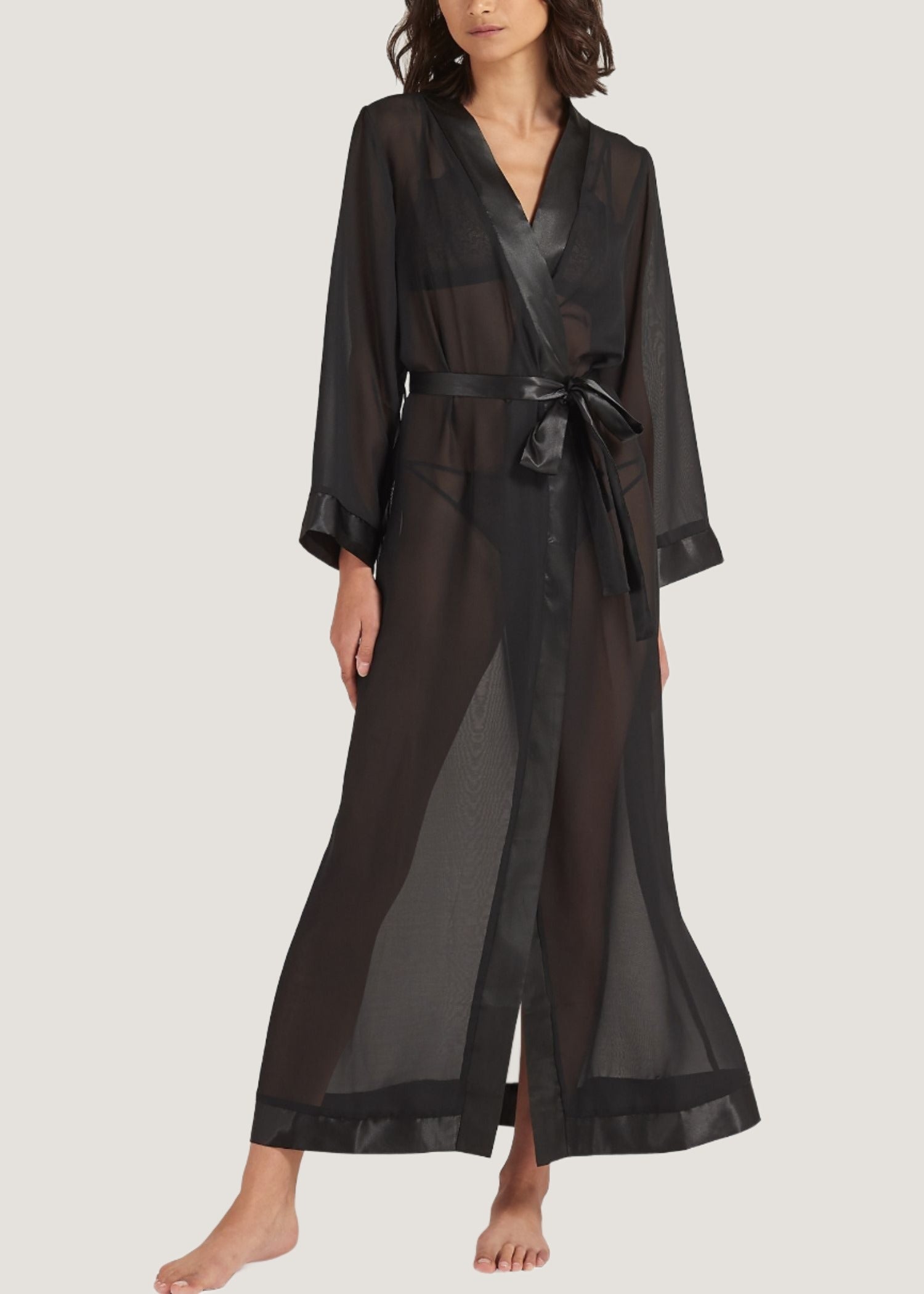Bluebella Marcella Long Kimono - Silk Mesh Luxury Lingerie, Sexy Lingerie - Avec Amour Online Boutique