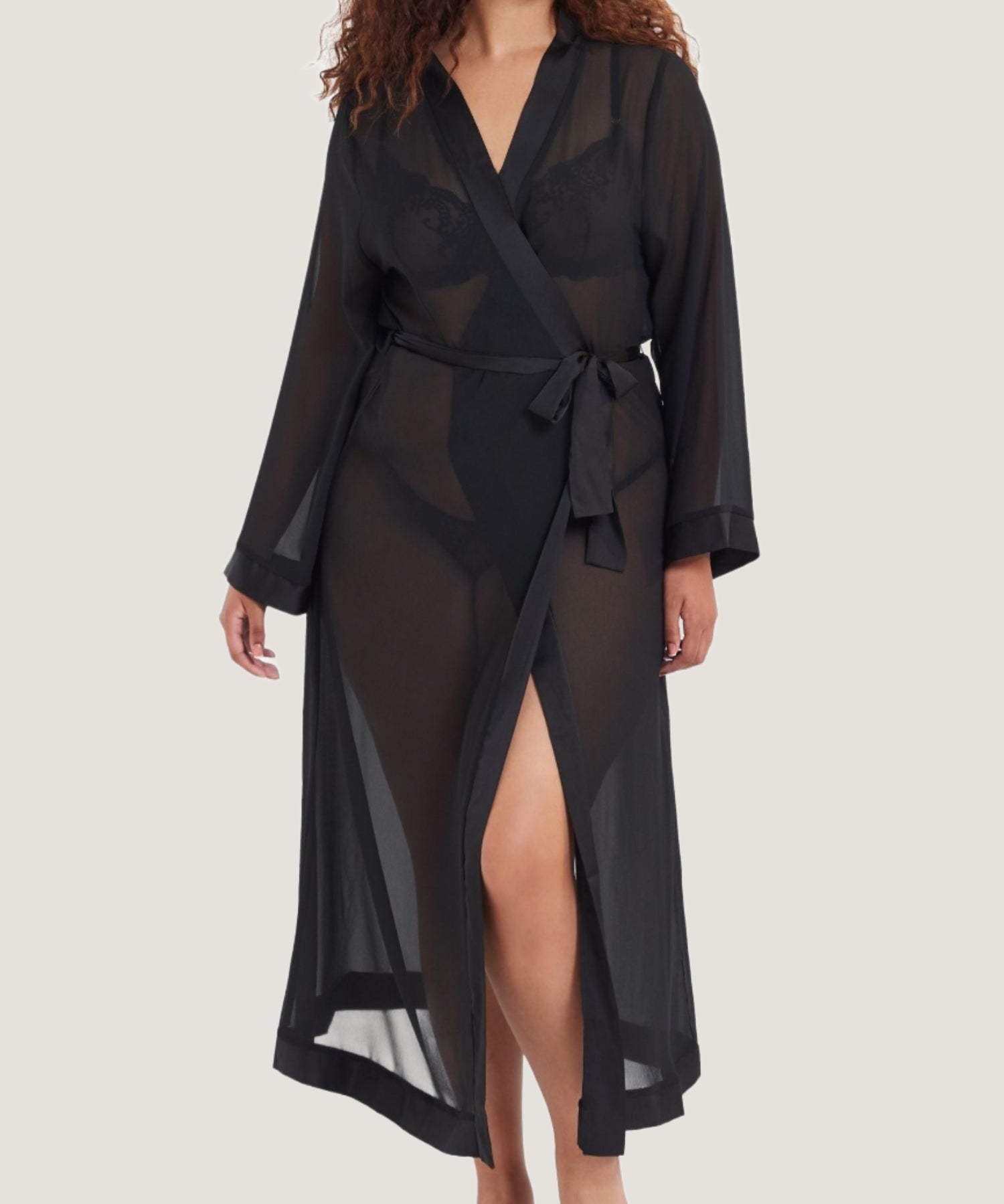 Bluebella Marcella Long Kimono - Silk Mesh Luxury Lingerie, Sexy Lingerie - Avec Amour Online Boutique
