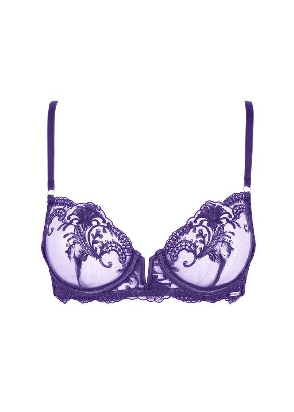 Bluebella Marseille Bra (Heliotrope Purple) - Underwired Embroidery Lace | Avec Amour Luxury Lingerie