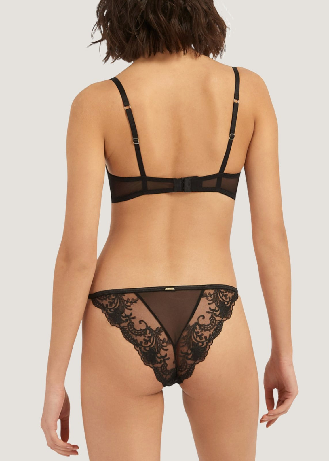 Bluebella Marseille Black Lace Embroidery Brief