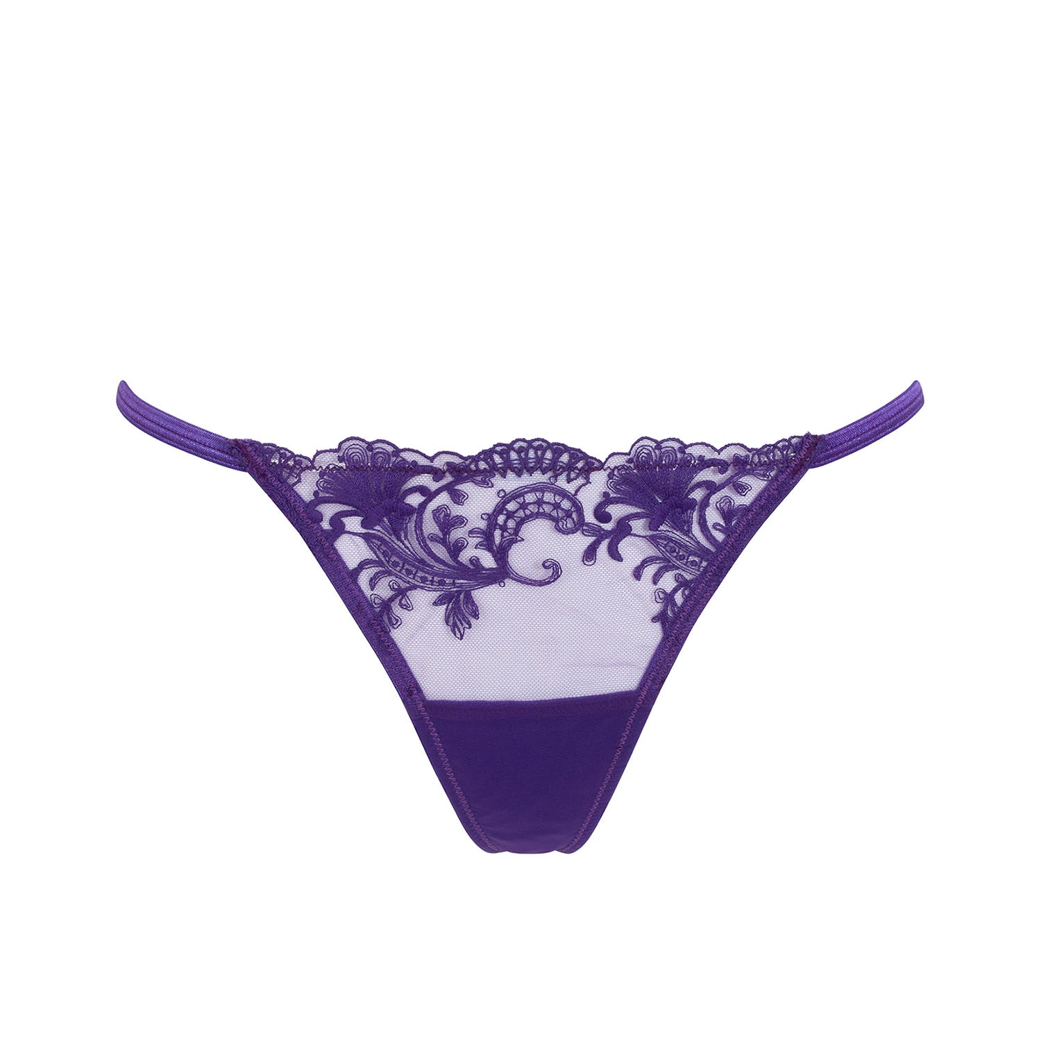 Bluebella Marseille Brief (Heliotrope Purple) - Embroidery Lace Underwear | Avec Amour Luxury Lingerie