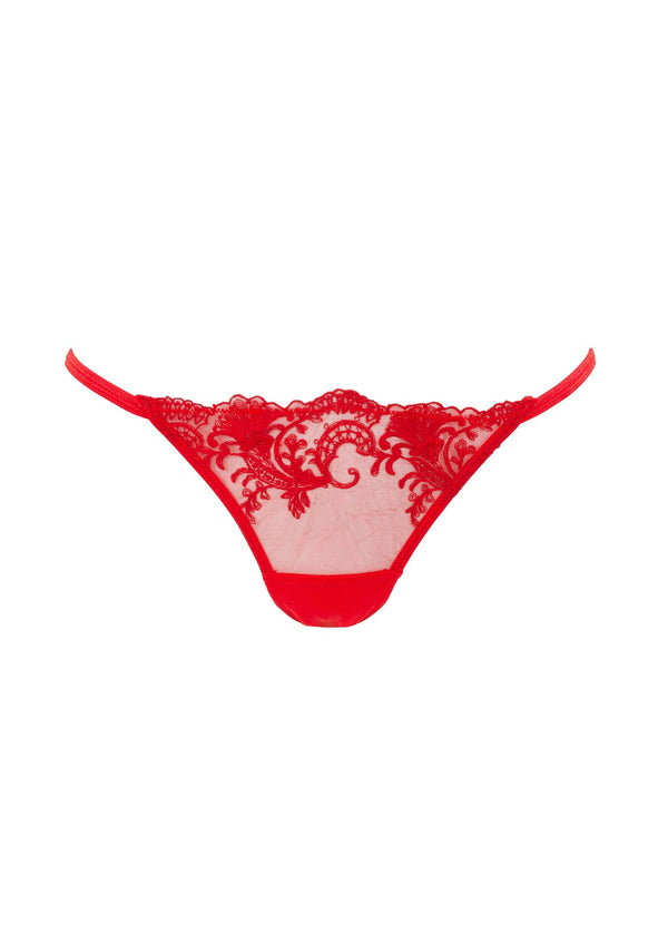Bluebella Marseille Brief (Tomato Red) - Superfine Embroidery Lace | Avec Amour Luxury Lingerie