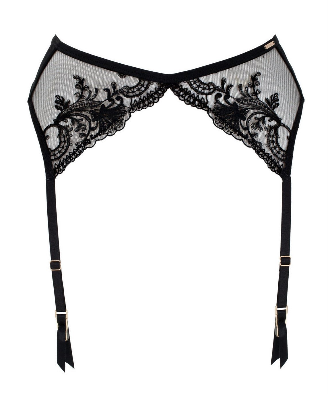Bluebella Marseille Suspender Garter Belt (Black Lace) | Avec Amour Sexy Lingerie