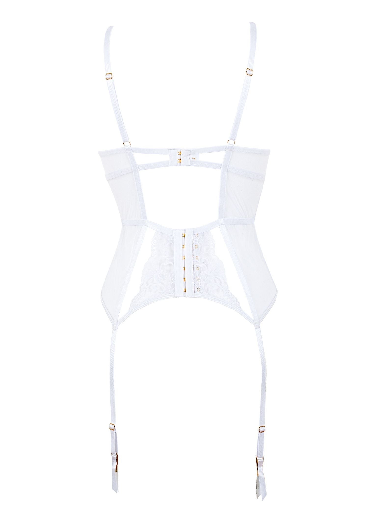 Bluebella Marseille (White) Basque - Underwired Lace Bodysuit - Avec Amour Sexy Lingerie