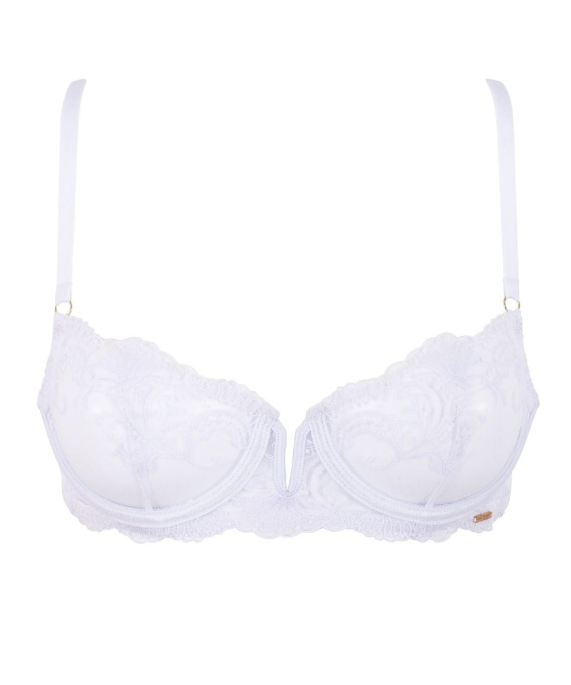 Bluebella Marseille (White) Mesh Bra - See-Through Bra - Avec Amour Sexy Lingerie