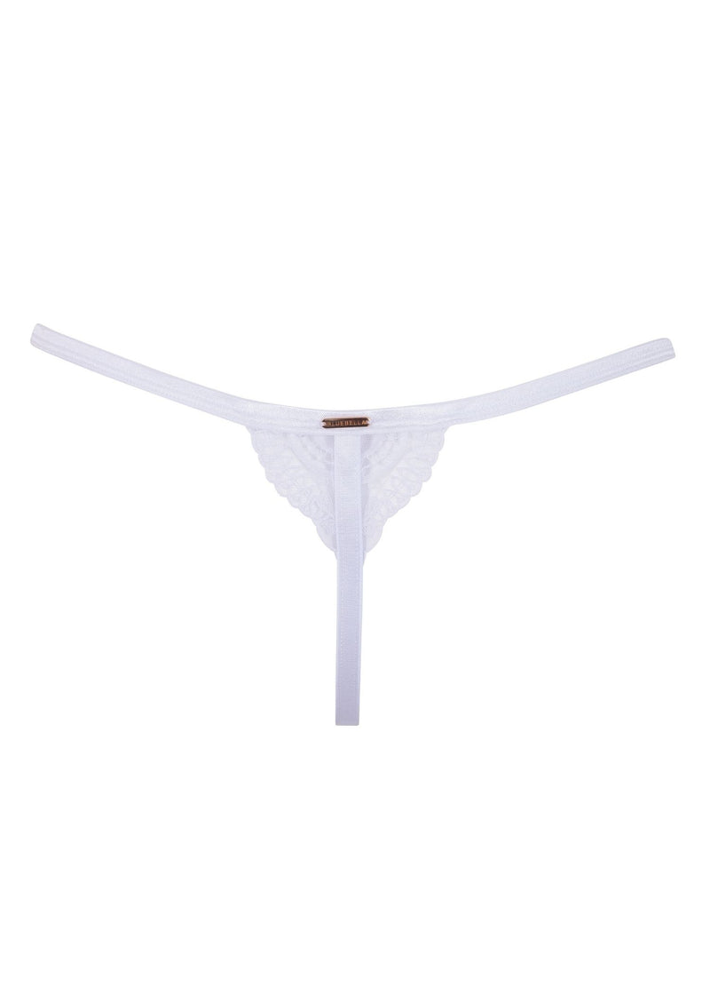 Bluebella Marseille (White) Mesh Thong - Sexy G-String - Avec Amour Sexy Lingerie
