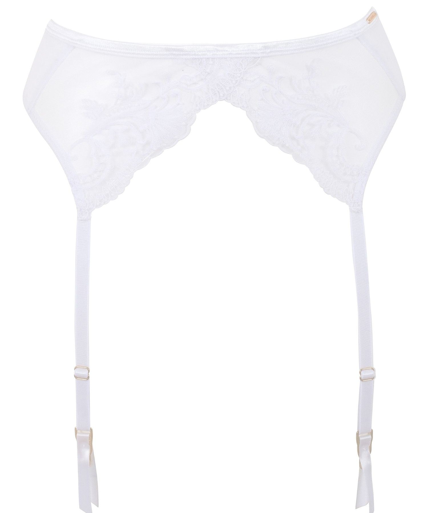 Bluebella Marseille (White) Suspender Belt - Avec Amour Sexy Lingerie