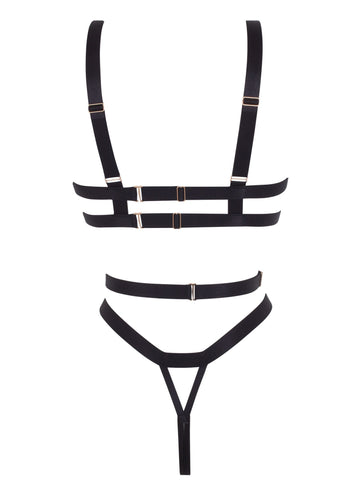NEW BLUEBELLA Aura T-shirt Strappy Harness Bra in Black Size US 32DD £28.08  - PicClick UK