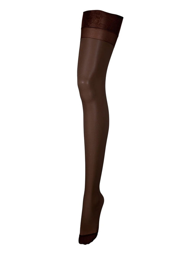 Bluebella Plain Top Stockings (Berry) - Avec Amour Lingerie Sexy Hosiery, Stockings