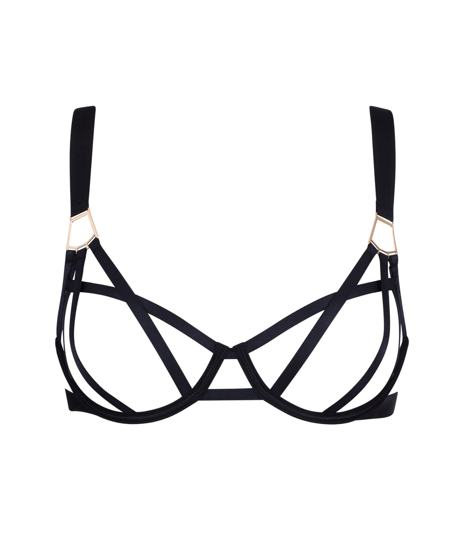 Bluebella Salma Open Wired Bra (Black) | Avec Amour Sexy Lingerie