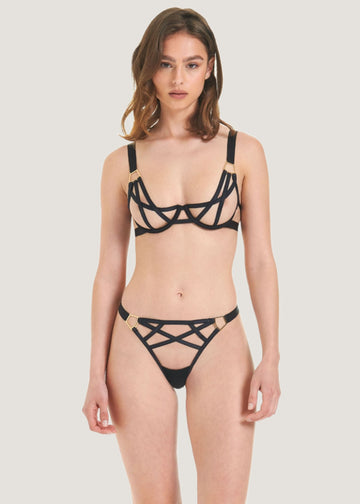 Bondage Cutout Bra Breast Harness Leather Bikini Germany