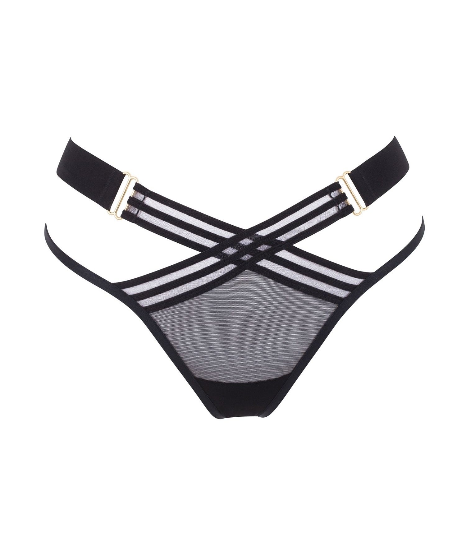 Bluebella Sutton Thong (Black) - High-Waist Thong | Avec Amour Sexy Lingerie