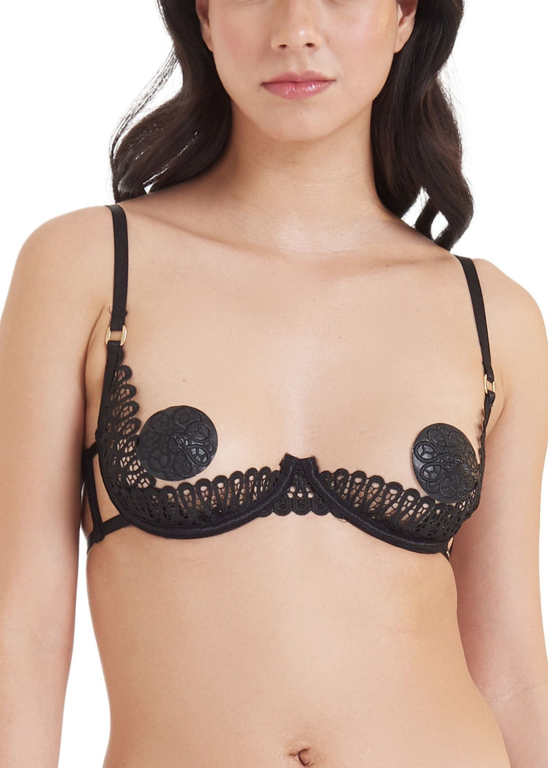 Bluebella Tallulah (Black) Nipple Pasties - Embroidery Nipplets - Lingerie Fashion Accessory | Avec Amour Sexy Lingerie