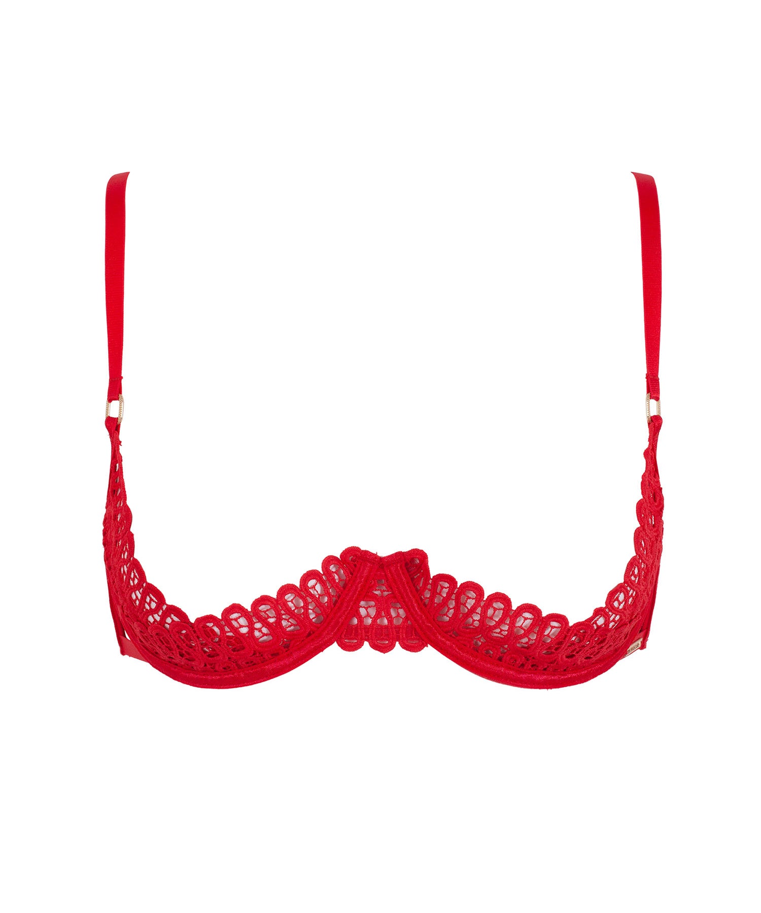 Bluebella Tallulah Bra (Tomato Red) - Cupless Open Bra | Avec Amour Sexy Lingerie