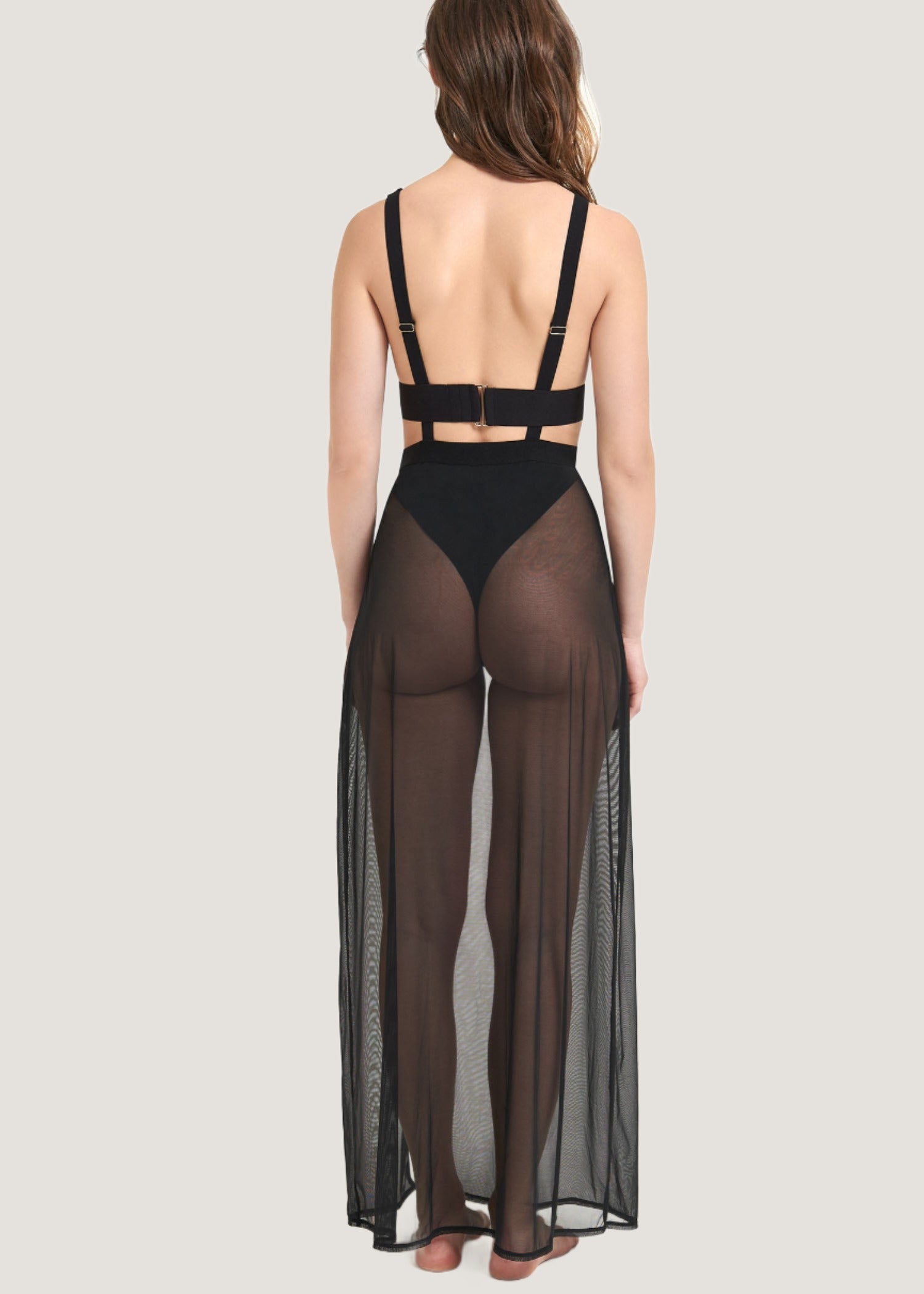 Bluebella Topaz Long Chemise (Black) - Loungewear, Sleepwear, Nightwear | Avec Amour Sexy Lingerie