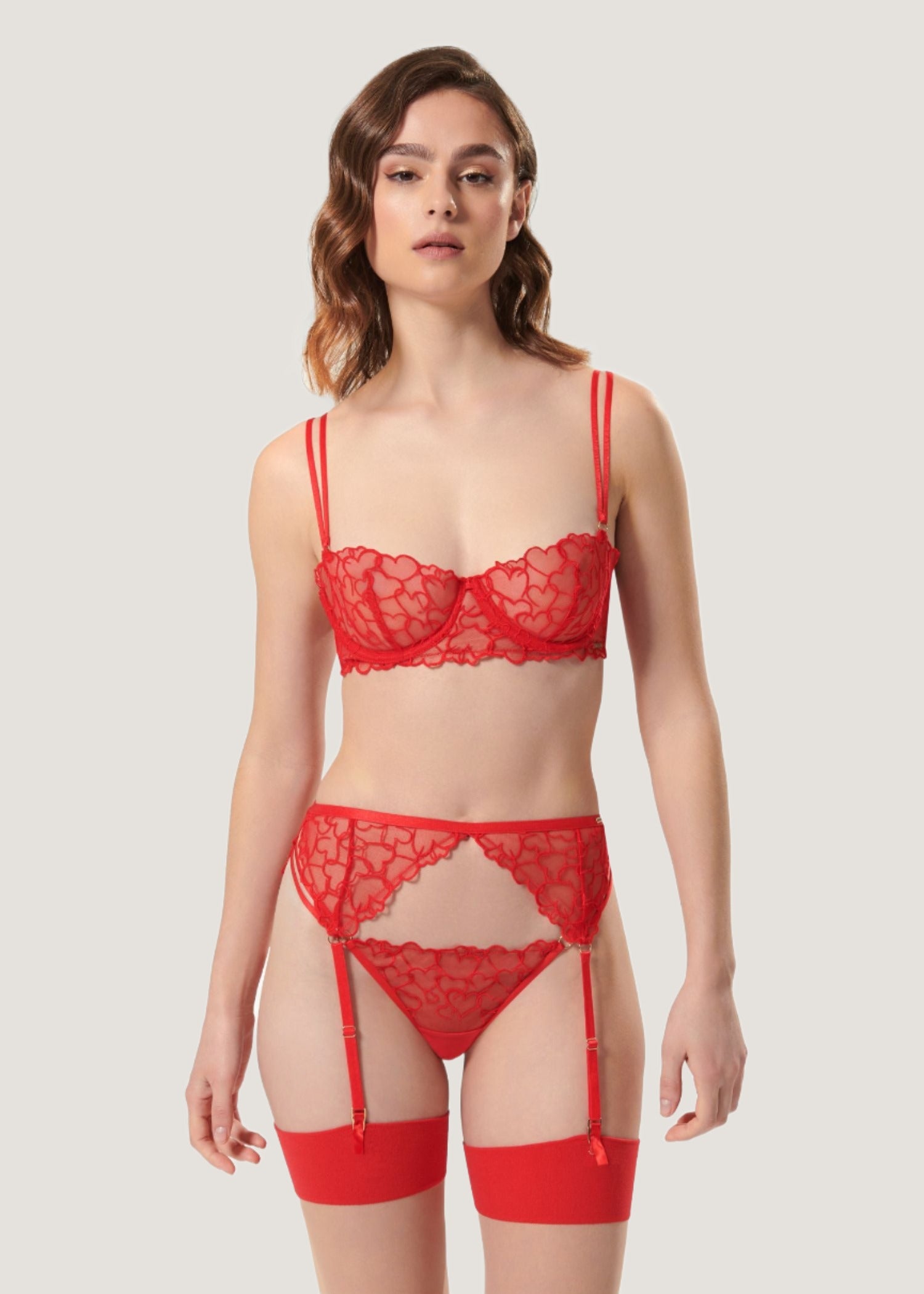 Bluebella Valentina Suspender (Red) | Avec Amour Valentine's Day Lingerie