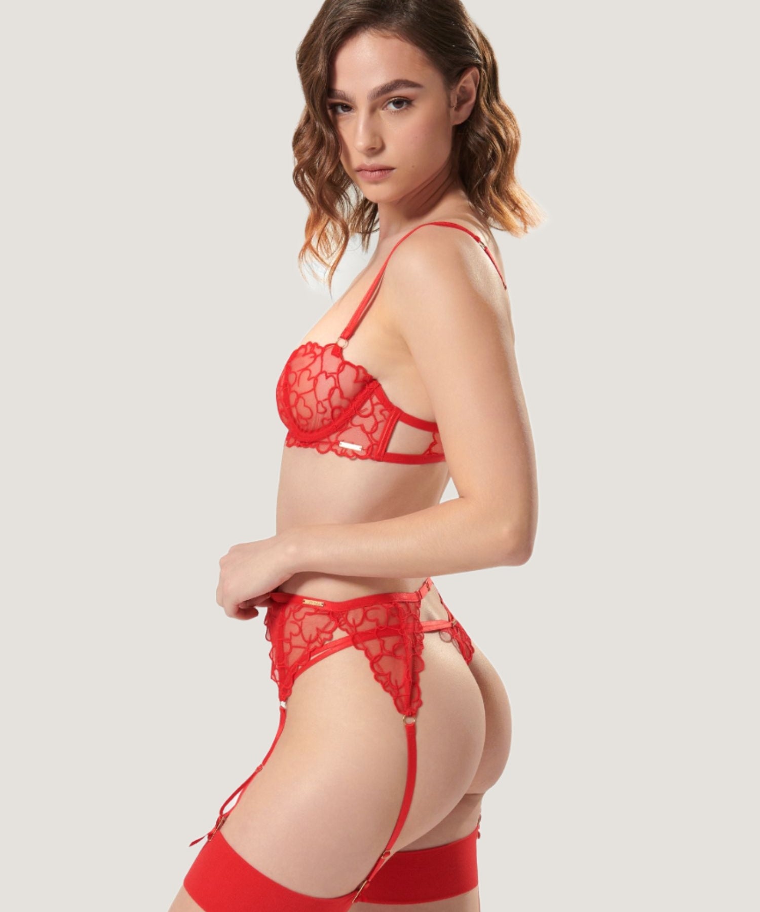 Bluebella Valentina Suspender (Red) | Avec Amour Valentine's Day Lingerie