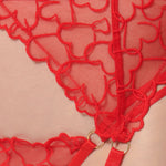Bluebella Valentina Suspender (Red) | Avec Amour Valentine's Day Lingerie