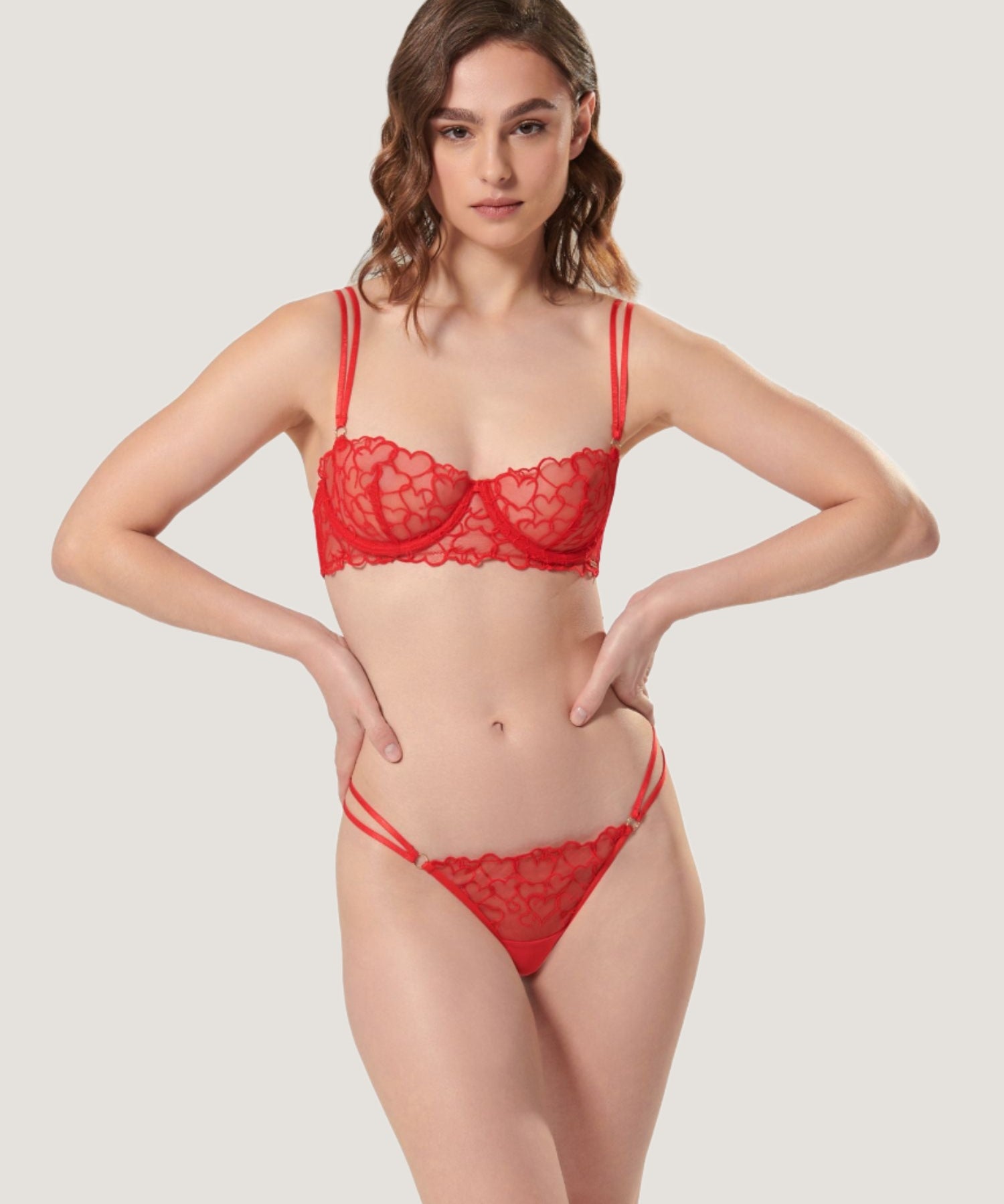 Bluebella Valentina Thong (Red) | Avec Amour Valentine's Day Lingerie