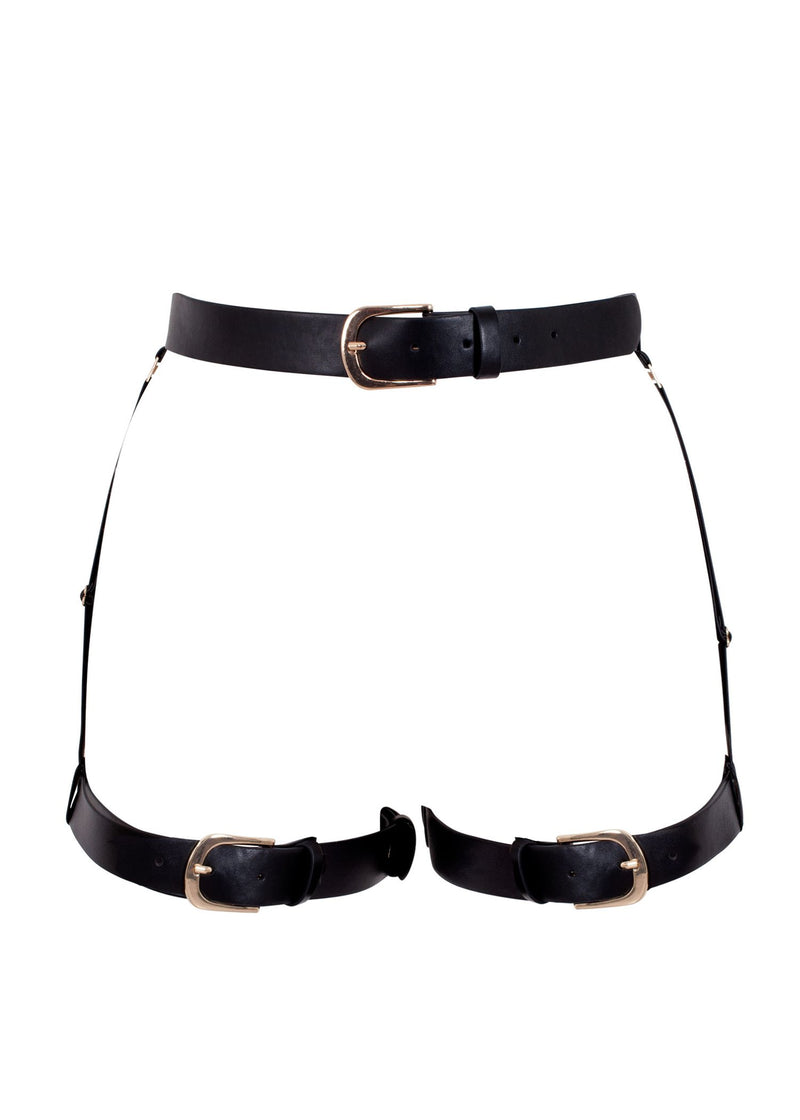 Bluebella Zadie Faux Leather Thigh Harness - BDSM Bondage Wear | Avec Amour Sexy Lingerie