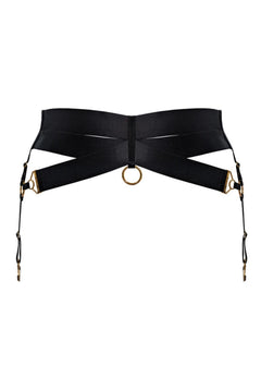 Bordelle Aurea Suspender Belt (Black) - Luxury Lingerie - Sexy Lingerie
