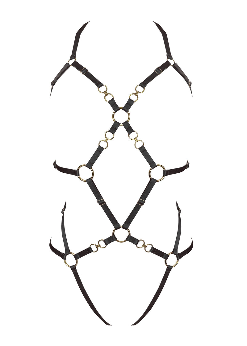 Bordelle Kleio Multi-Style Harness Body - Bondage Harness (Black) | Avec Amour Luxury Lingerie