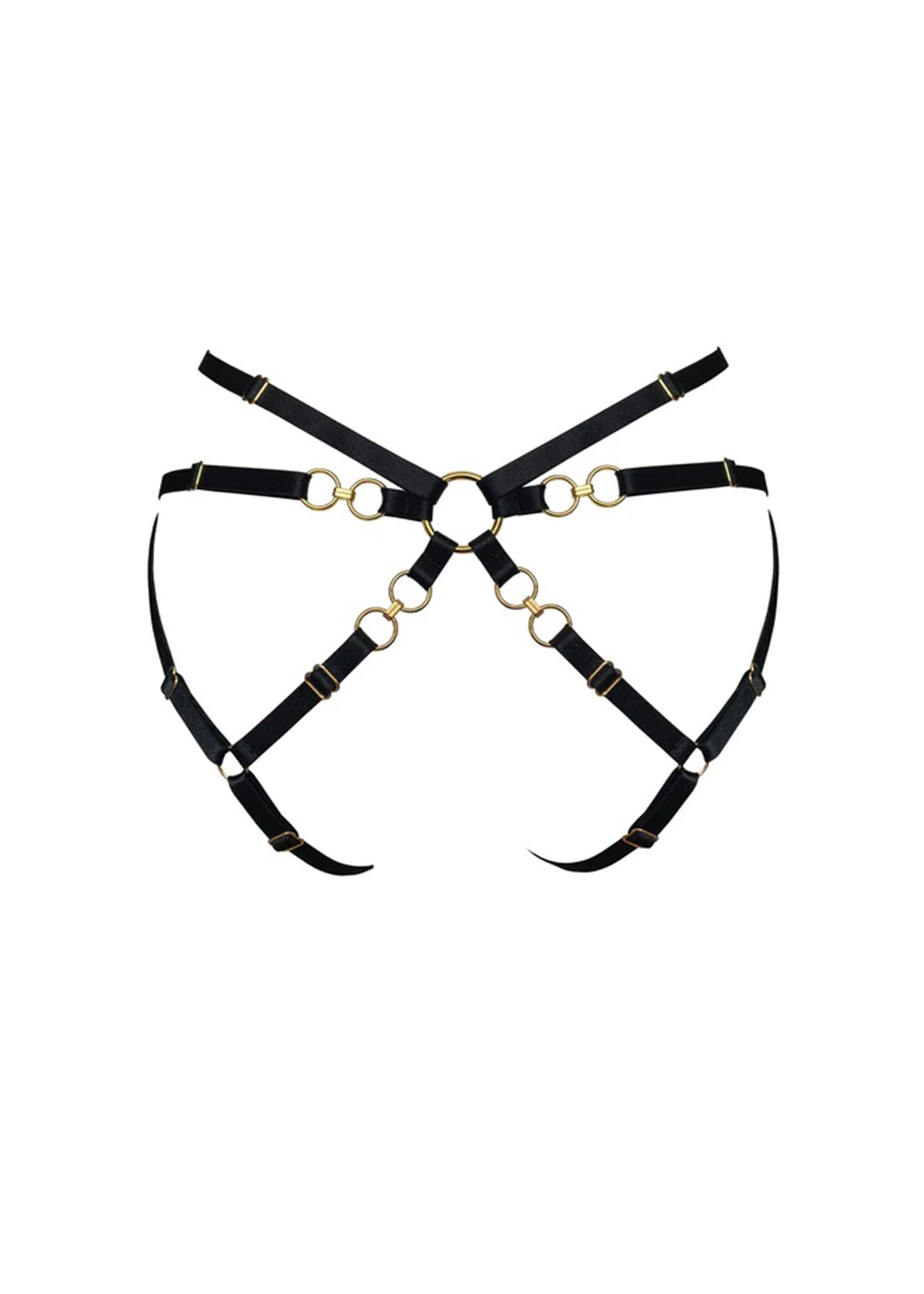 Bordelle Kleio Open Back Brief (Black) - Ouvert Panty | Avec Amour Luxury Lingerie