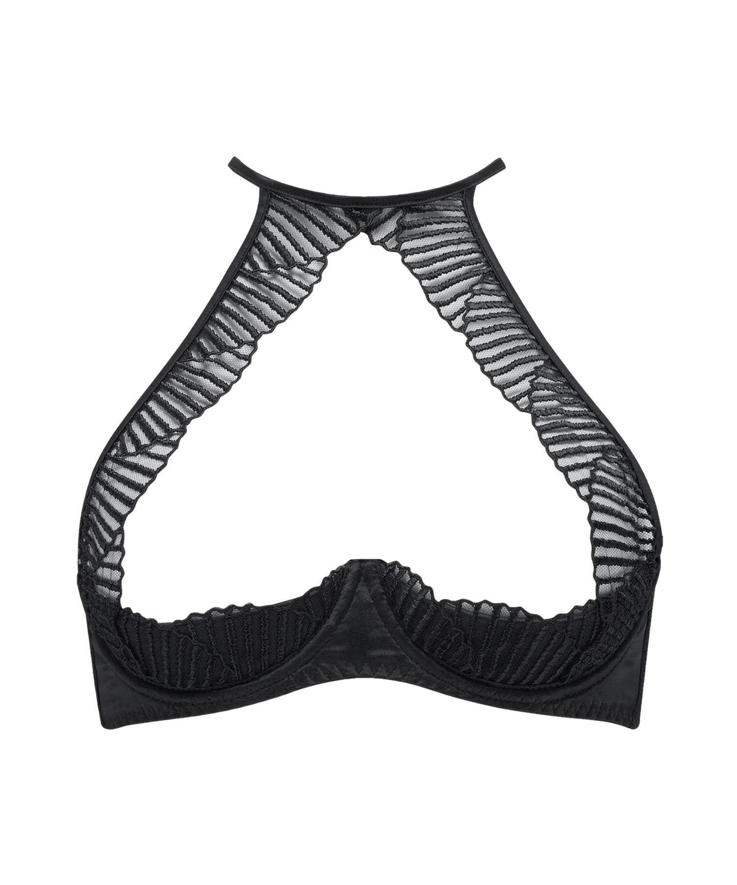 Coco de Mer - Athena Quarter Cup Bra (Black) | Avec Amour Lingerie